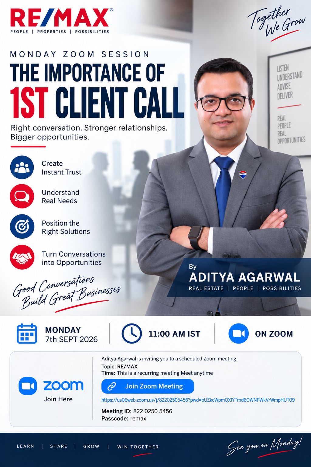 Expectation setting on 1st client call