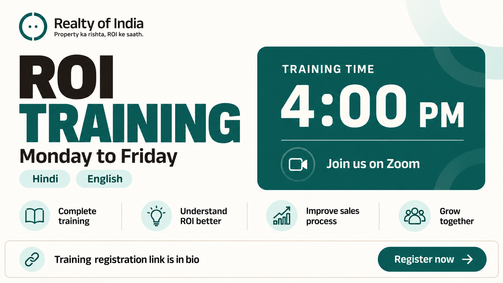 Realty Of India Platform Training