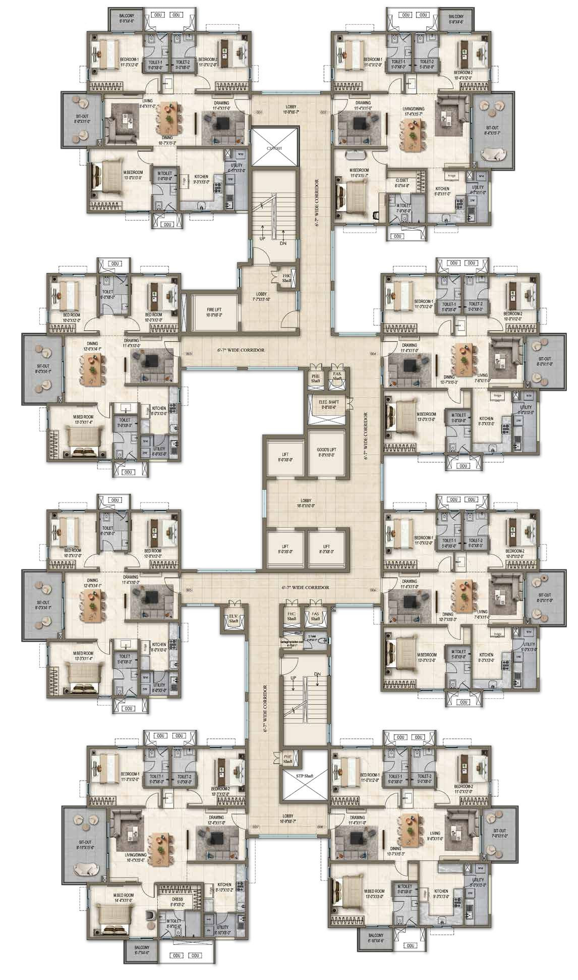 Tower C Floor Plan