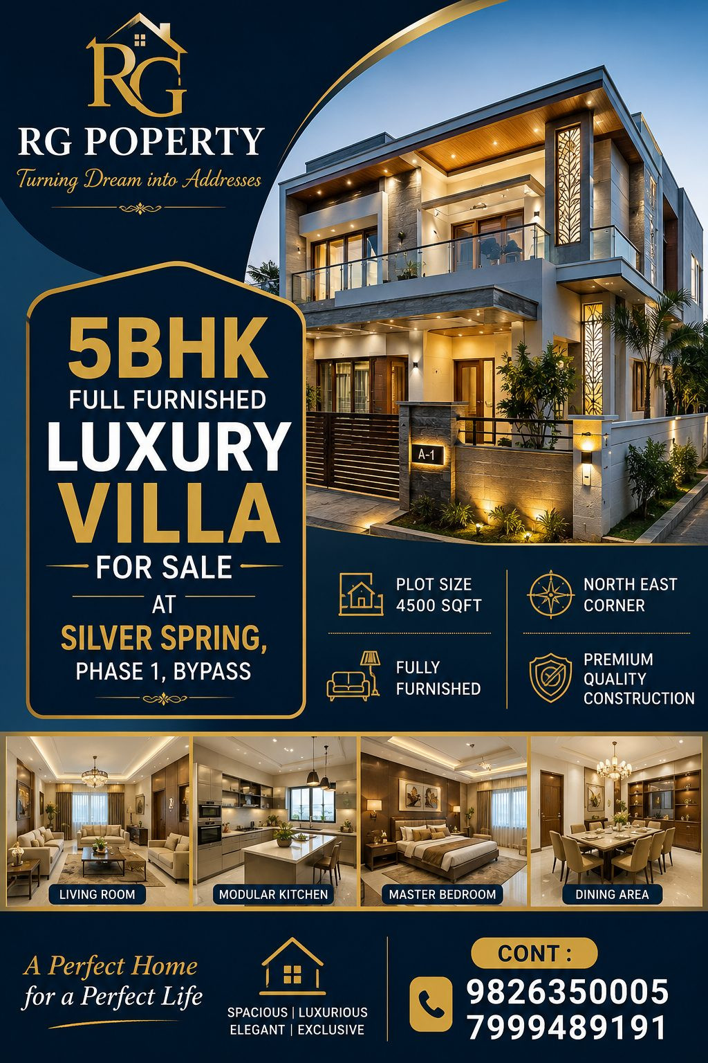 5+ BHK Villa for sale in Silver Springs, Indore