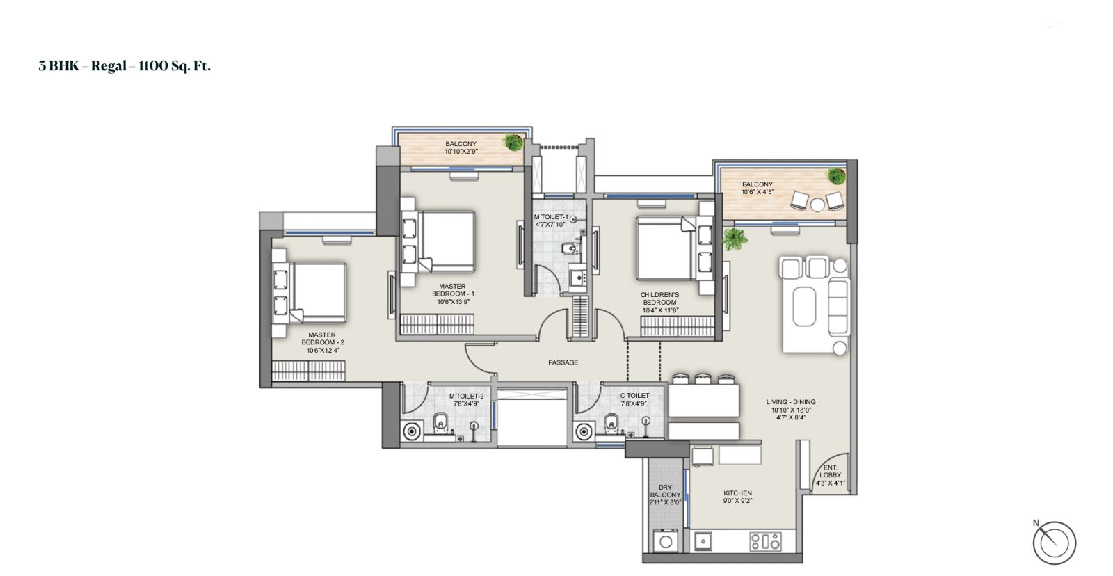 3 BHK Apartment for sale in Wakad, Pune