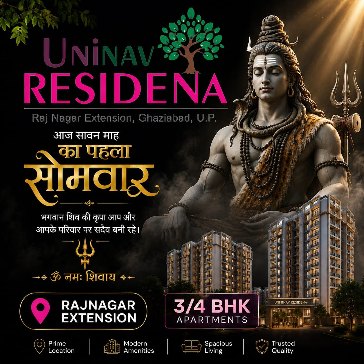 3 BHK Apartment for sale in Raj Nagar Extension, Ghaziabad