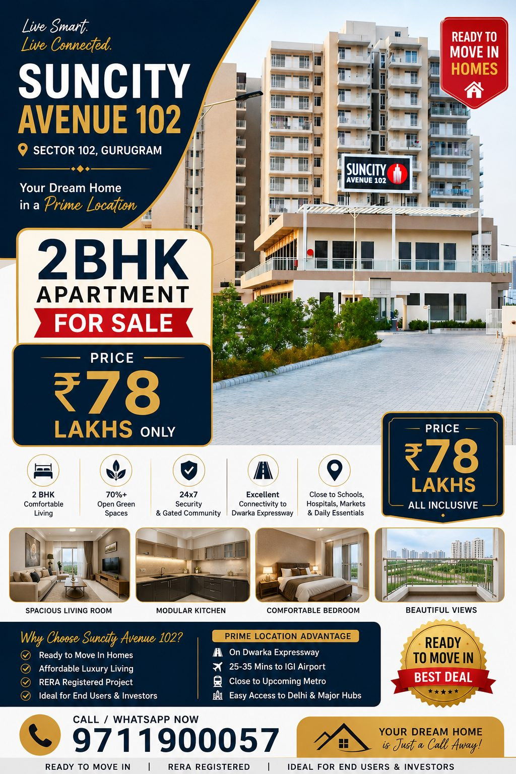2 BHK Apartment for sale in Sector 102, gurugram