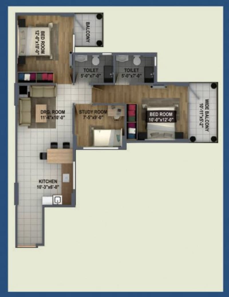 2 BHK Apartment for sale in Sector 95, gurugram