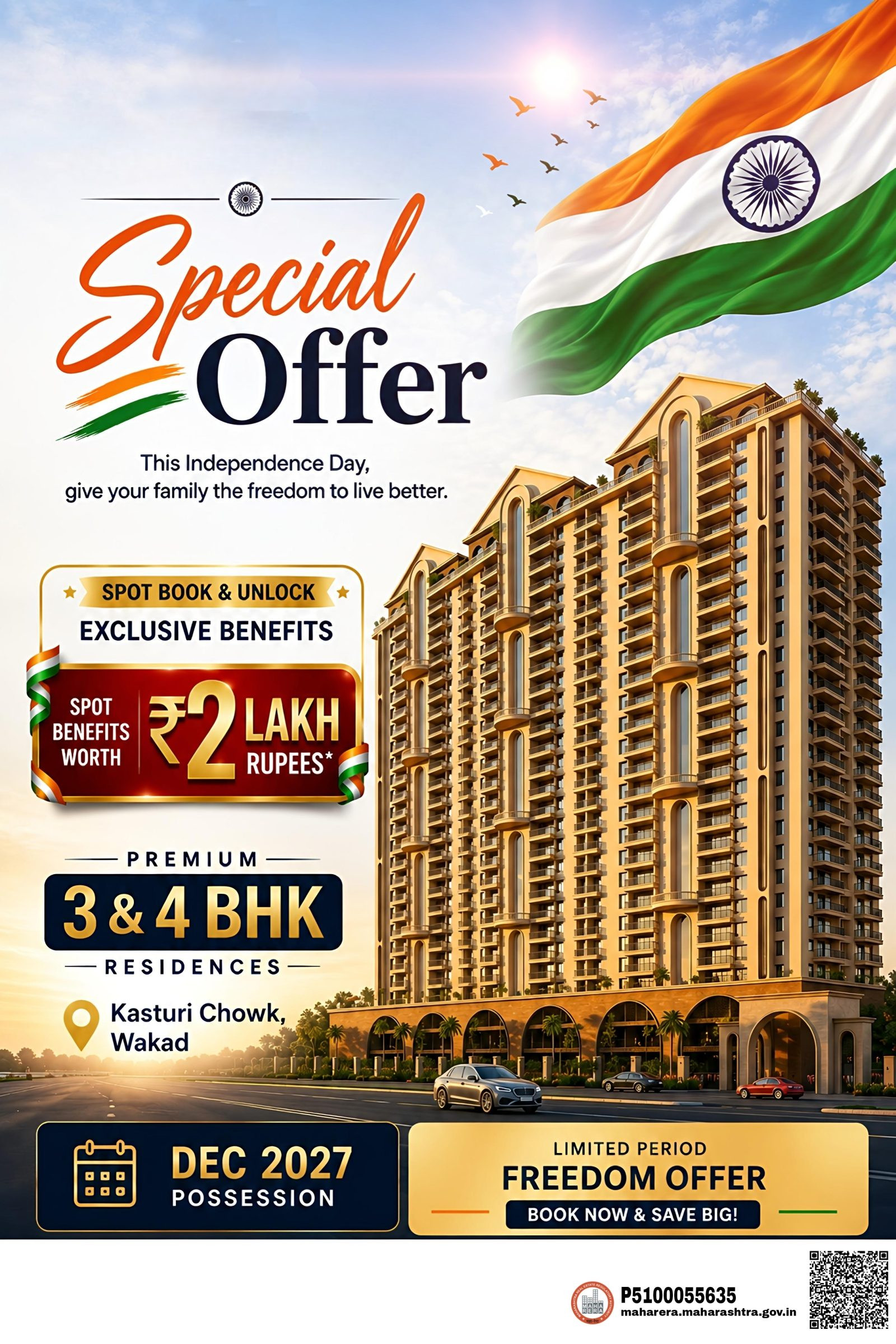 3 BHK Apartment for sale in Wakad, Pune