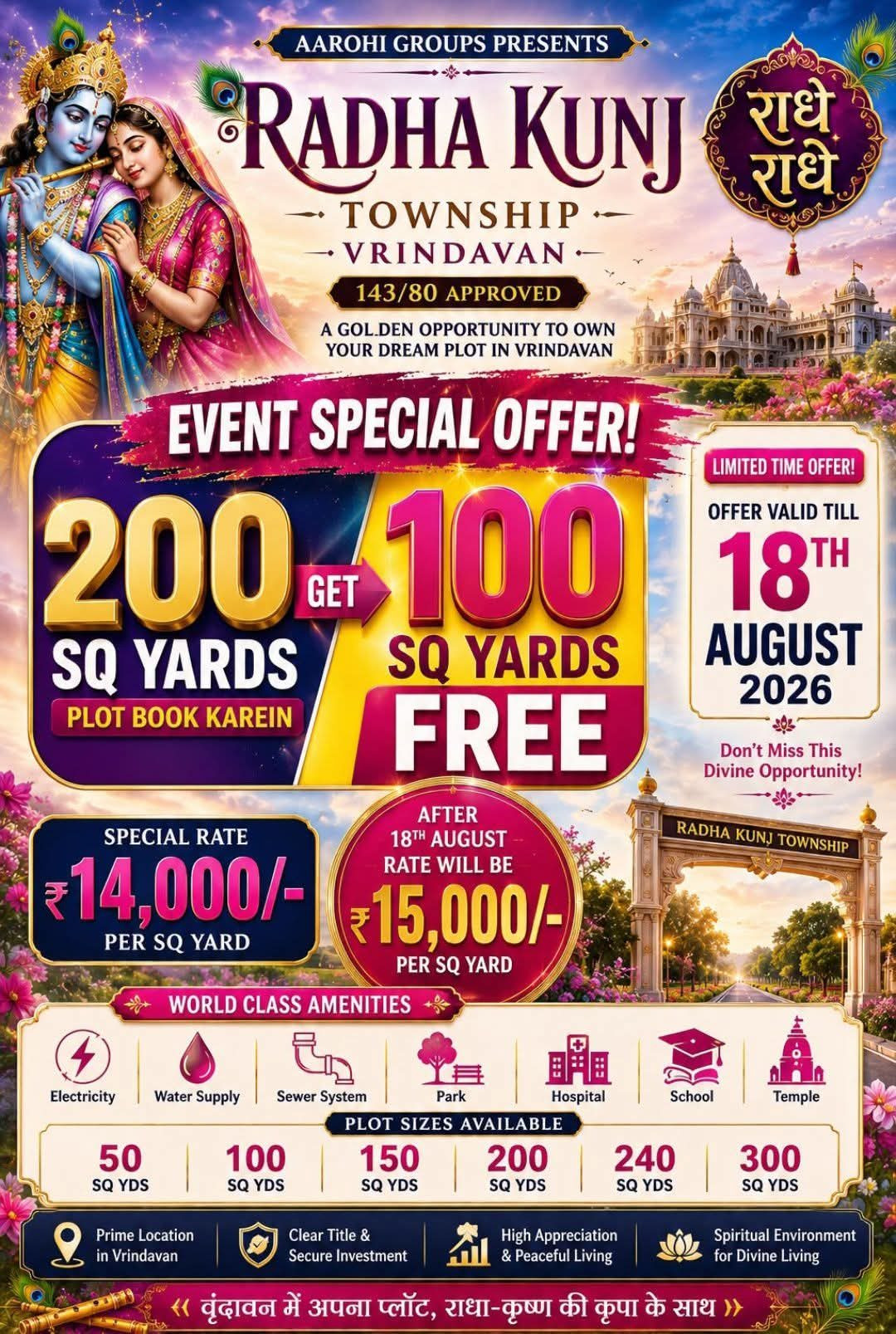 Residential plot for sale in Vrindavan