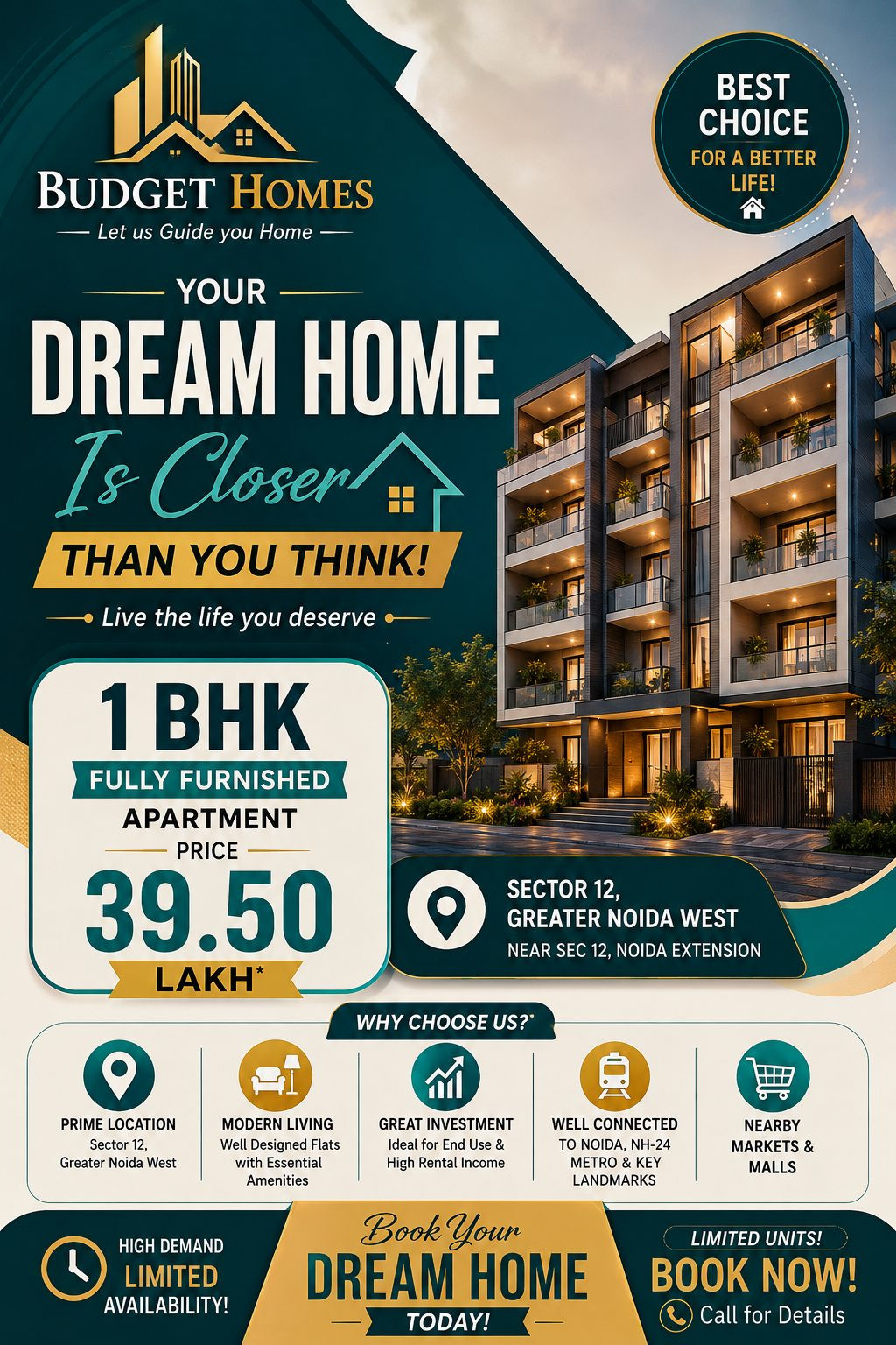 1 BHK Studio for sale in Greater Noida West Road, Noida