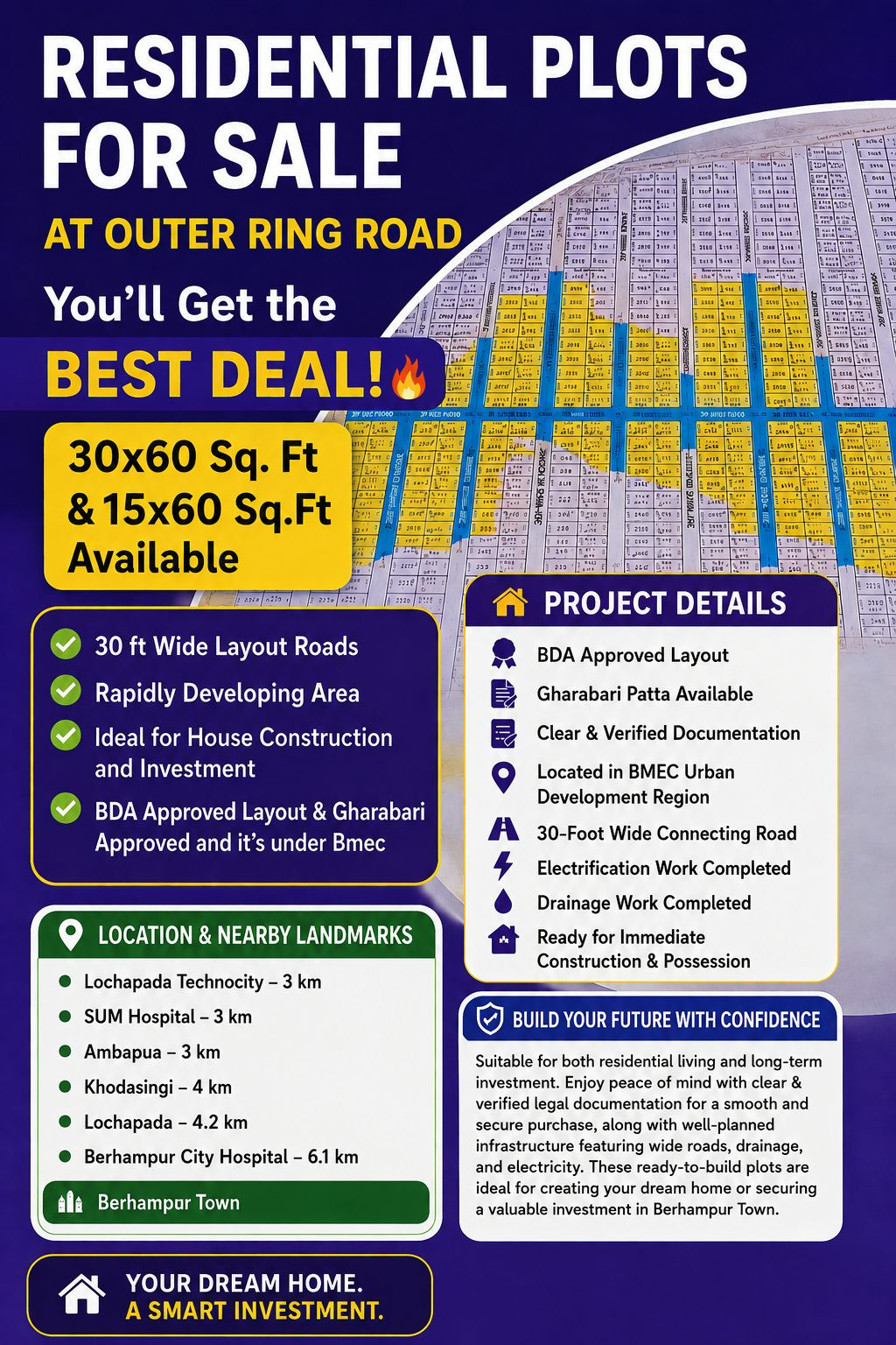 Residential plot for sale in Brahmapur