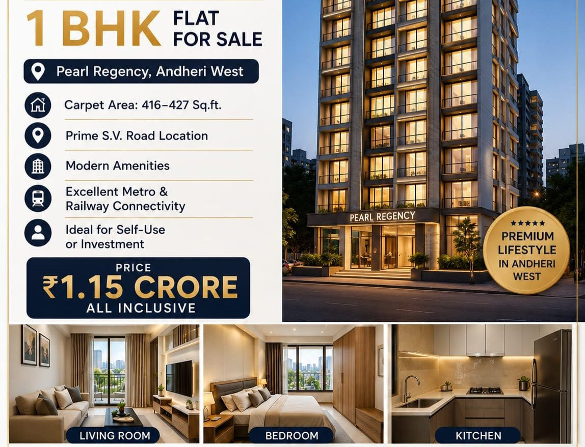 1 BHK Apartment for sale in Andheri West, Mumbai
