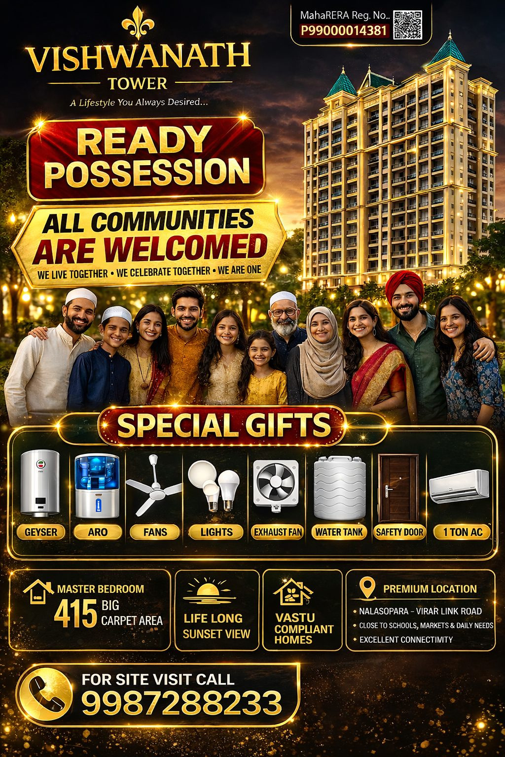 1 BHK Apartment for sale in Nalasopara West, Mumbai