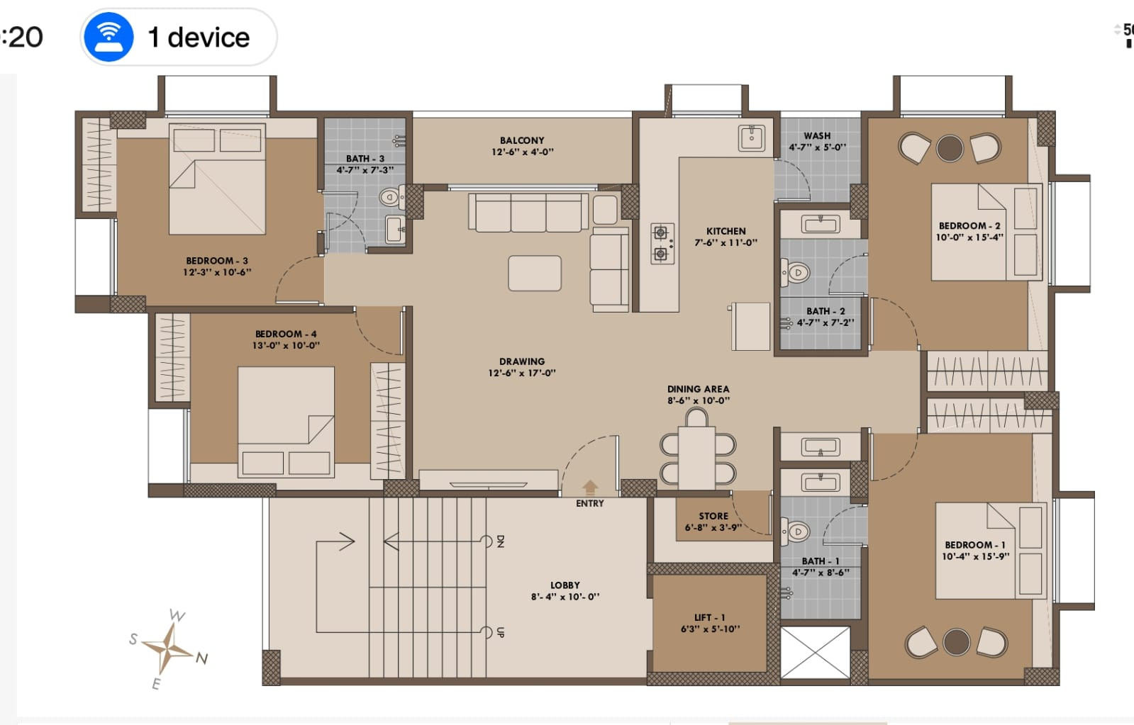4 BHK Apartment in Ahmedabad — photo 2