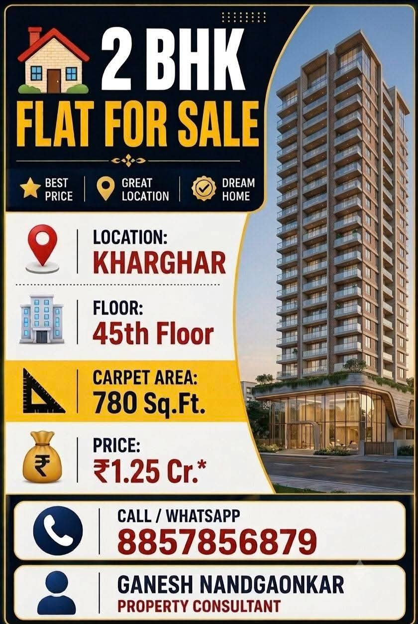 2 BHK Apartment for sale in Kharghar, Navi Mumbai