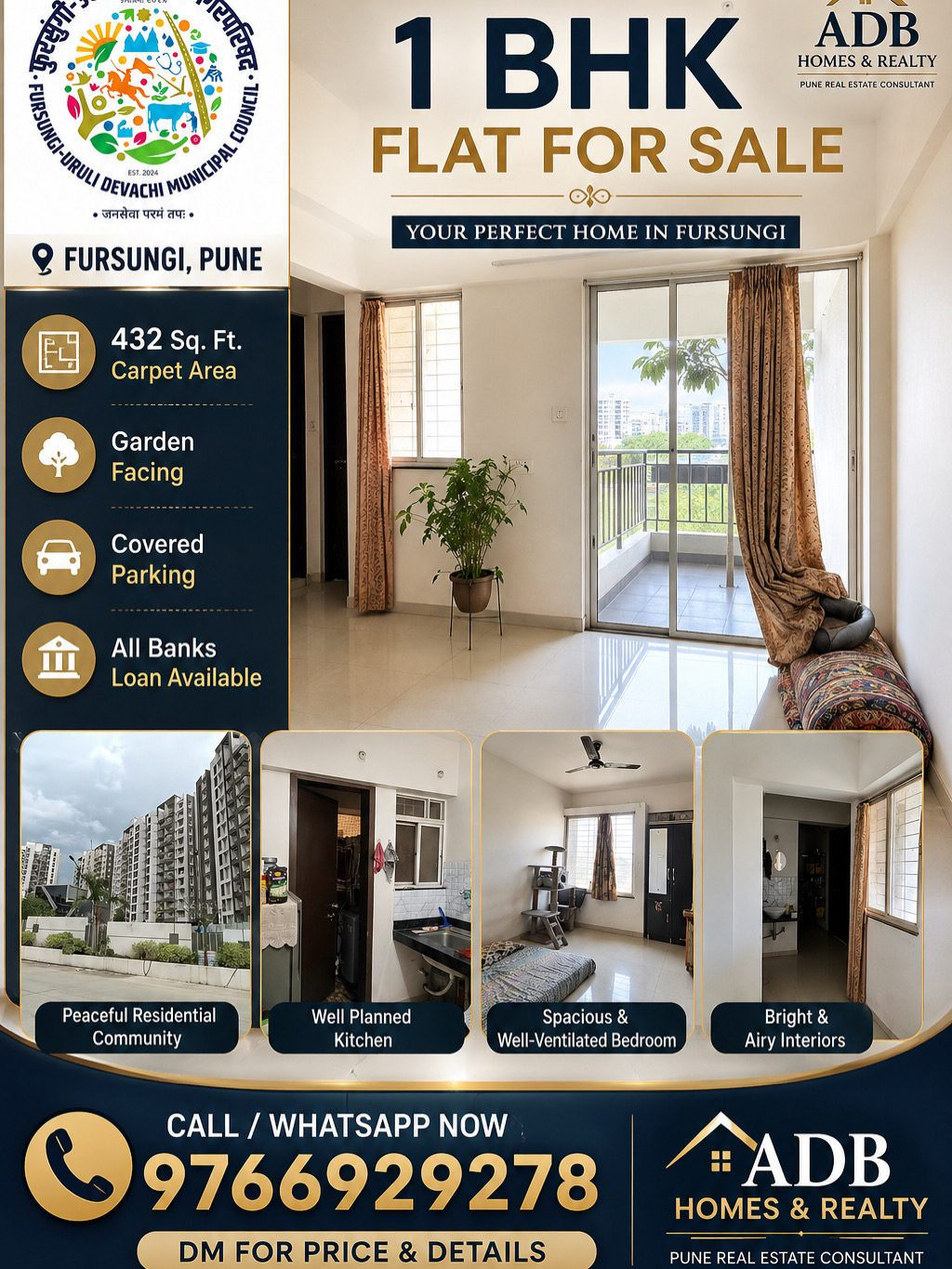 1 BHK Apartment for sale in Fursungi, Pune