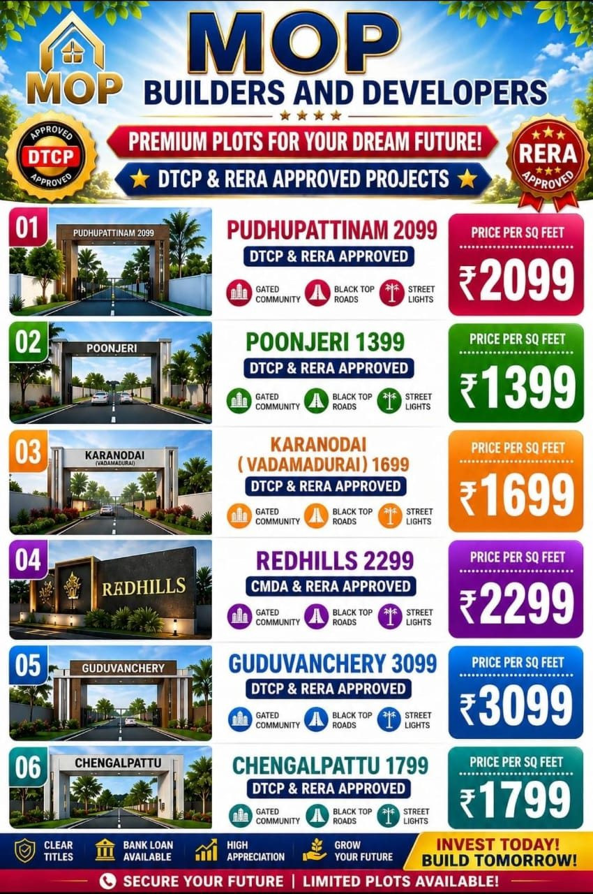 Residential plot for sale in Periyapalayam