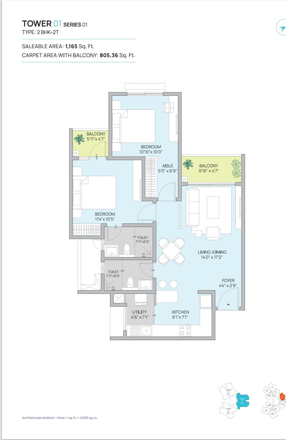 2 BHK Apartment for sale in Yelahanka, Bengaluru