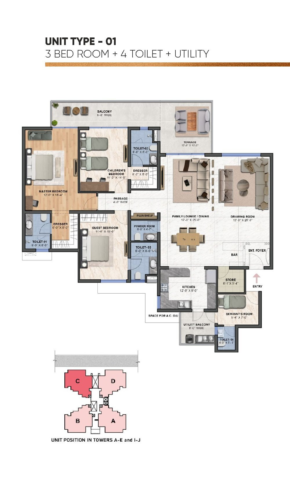 3 BHK Apartment in Sector 67, Mohali — photo 5