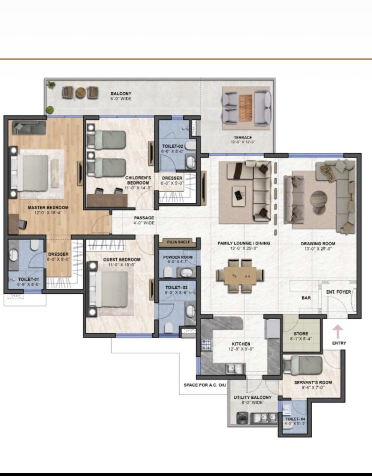 3 BHK Apartment for sale in Sahibzada Ajit Singh Nagar, Mohali