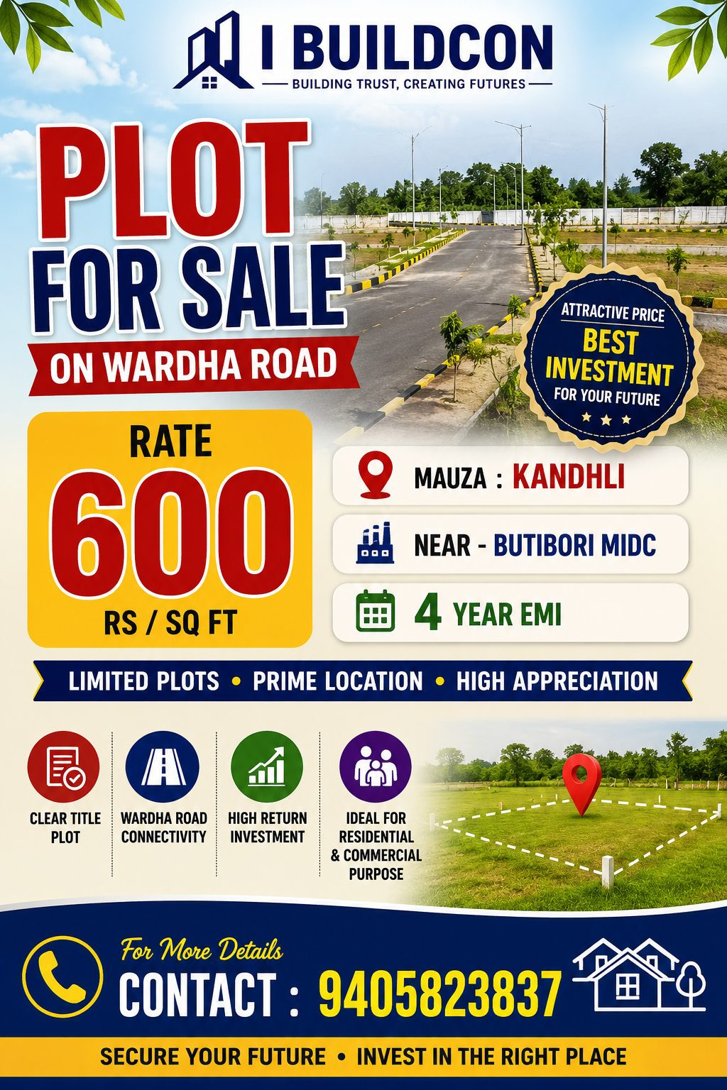 Mixed-use plot in Wardha Road, Nagpur — hero photo