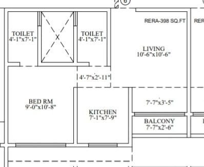 1 BHK Apartment for sale in Vikhroli, Mumbai with balcony