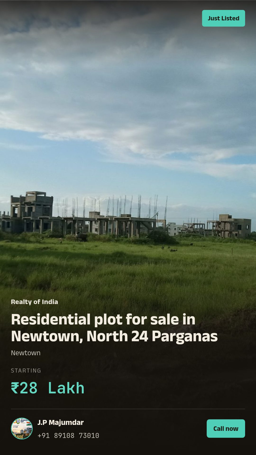 Residential plot for sale in Newtown, North 24 Parganas