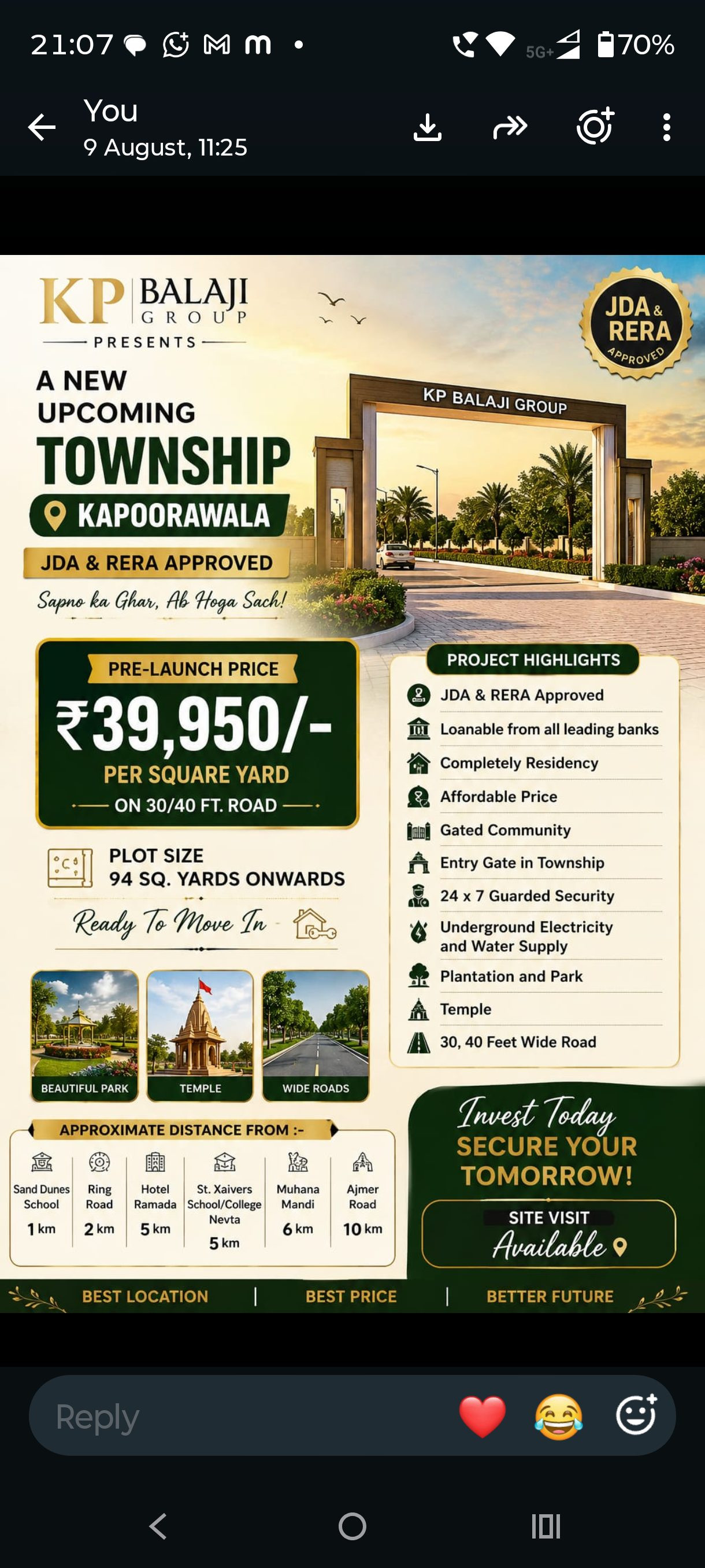 Residential plot for sale in Ajmer Road, Jaipur