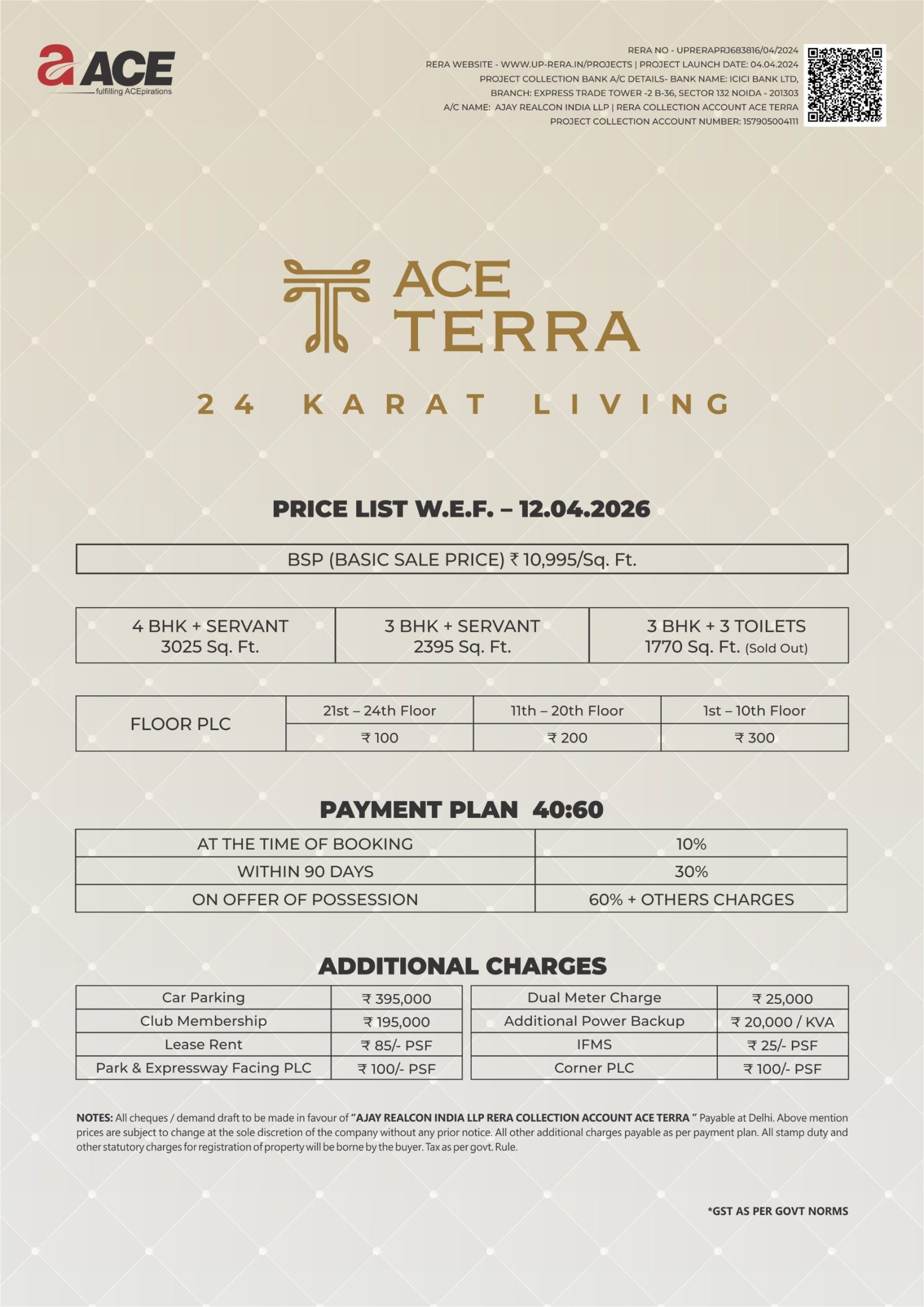 3 BHK Apartment for sale in Yamuna Expressway, Greater Noida