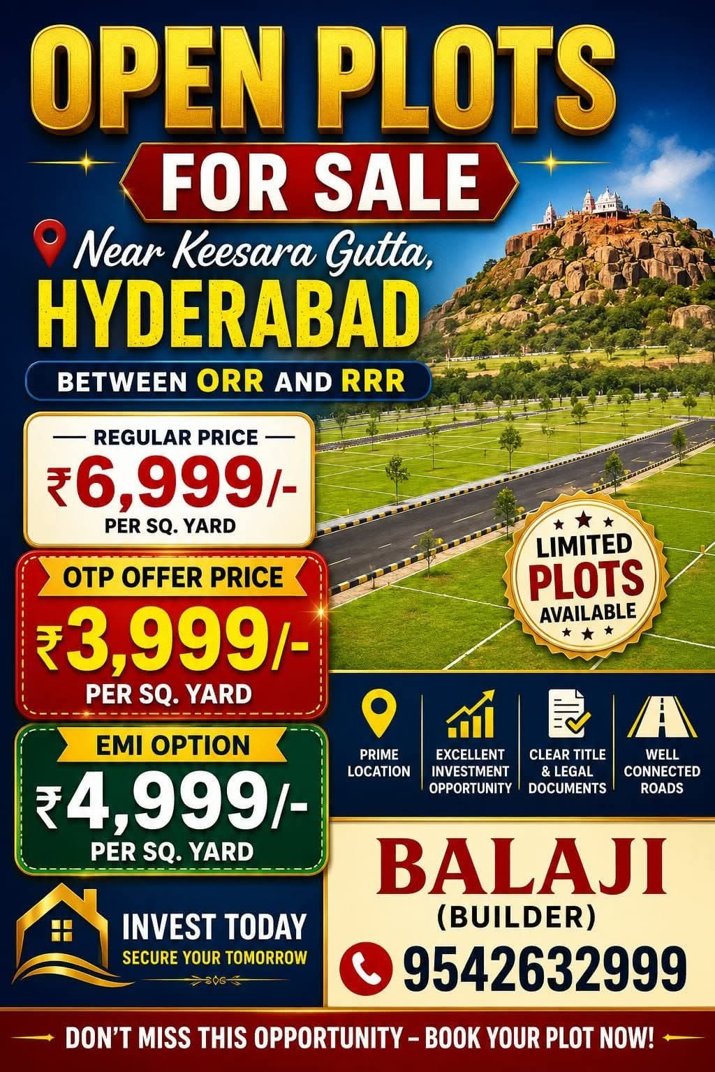 Residential plot in Keesara, Secunderabad — hero photo