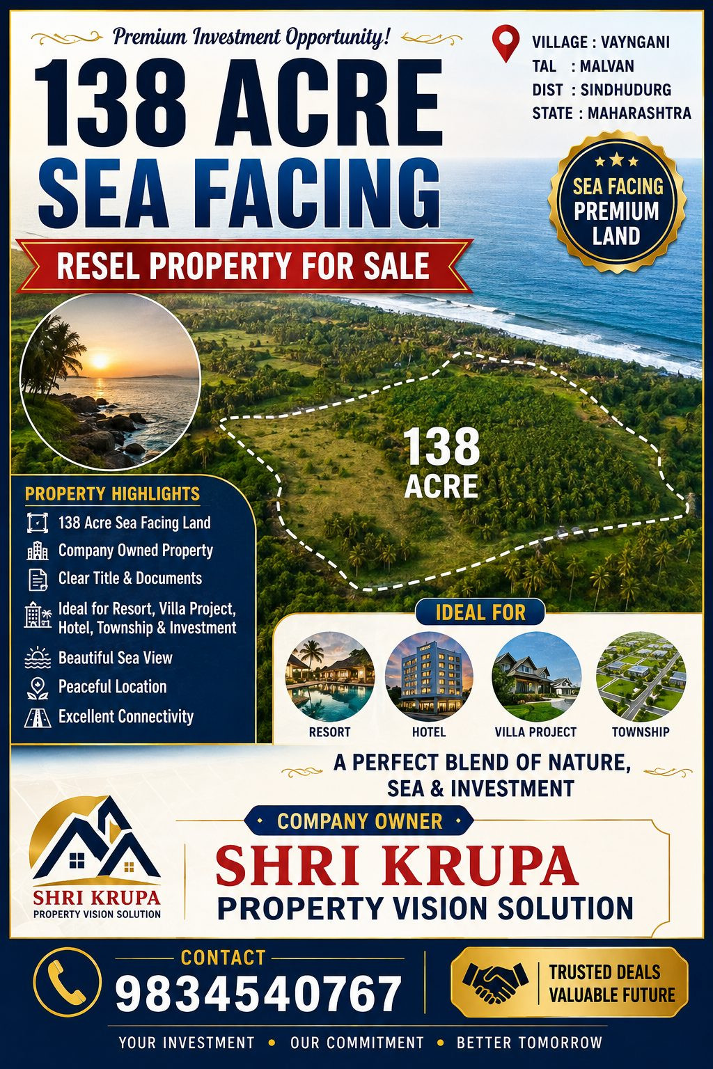 Mixed-use plot in Malvan — hero photo