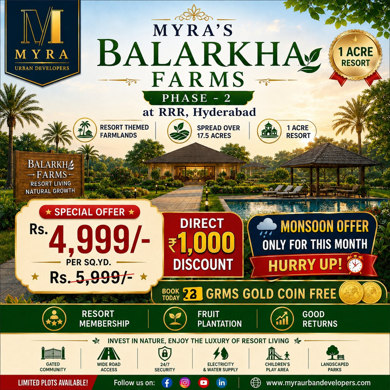363 sqyrds farmland plot for sale