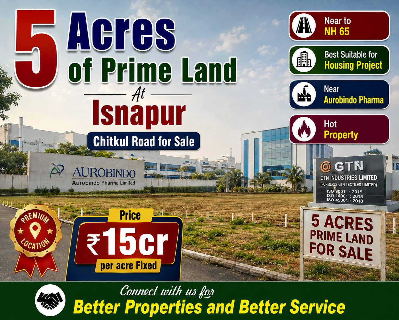 Mixed-use plot in Isnapur, Hyderabad — hero photo