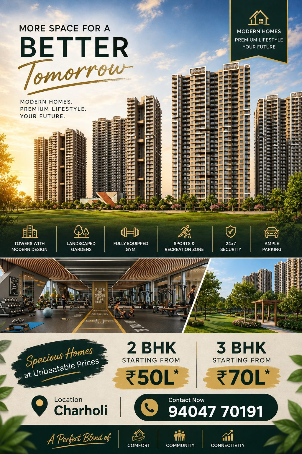 New launch 2BHK & 3BHK @Charholi