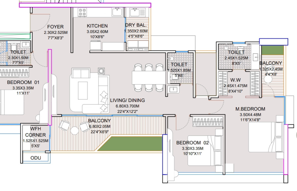 3 BHK Apartment in Wakad, Pune — hero photo