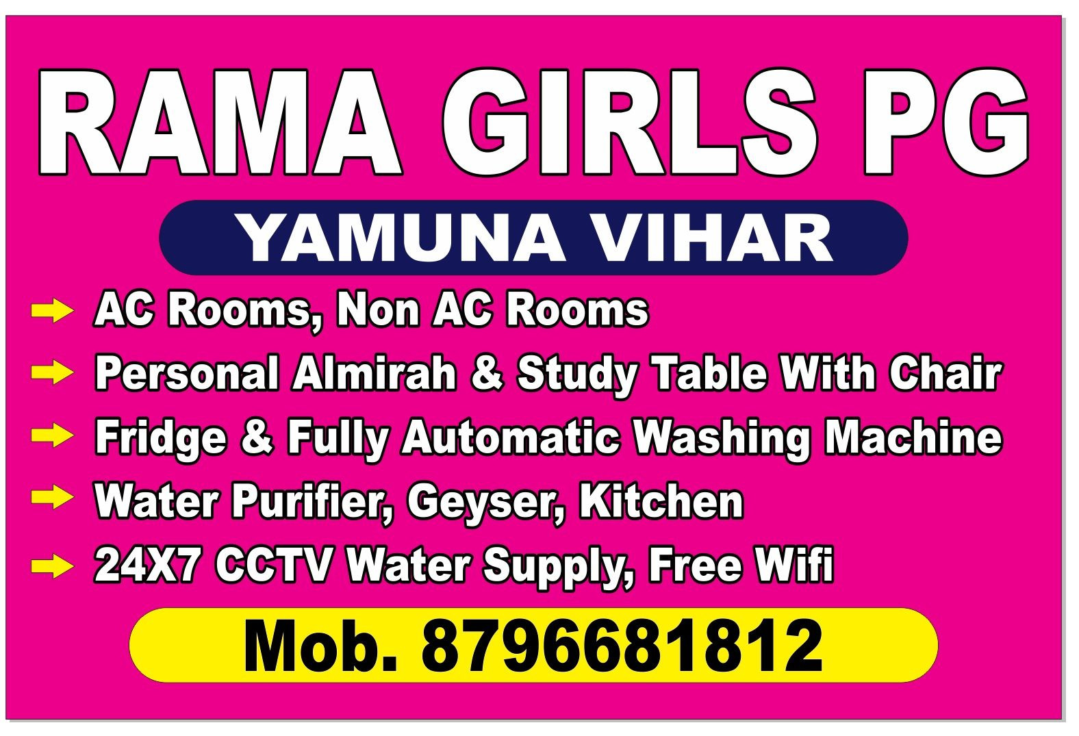 PG for rent in Yamuna Vihar, Delhi