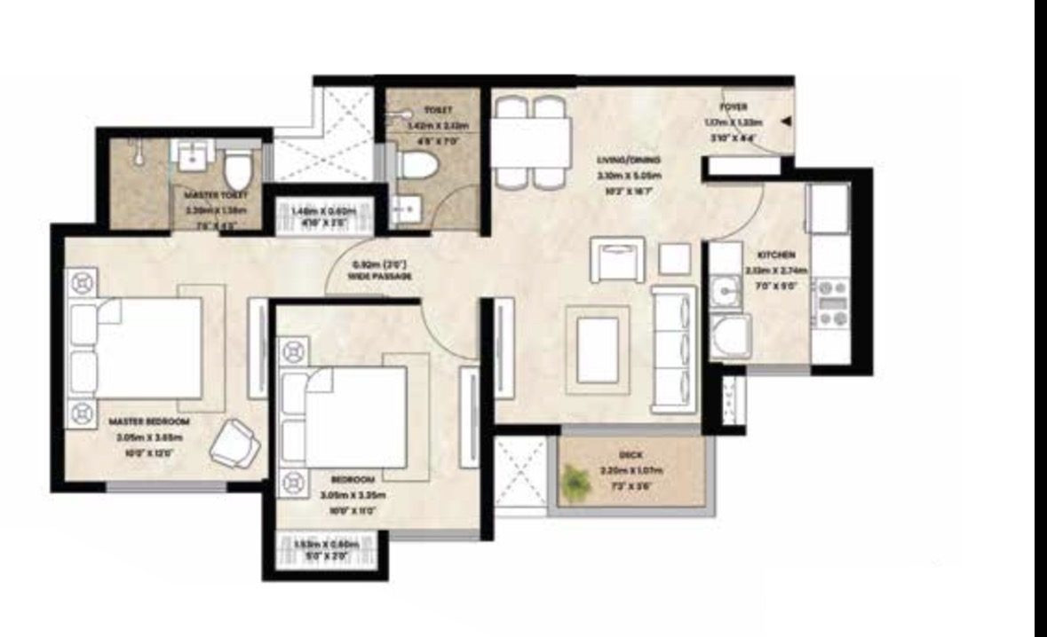 2 BHK Apartment for sale in Kandivali East, Mumbai