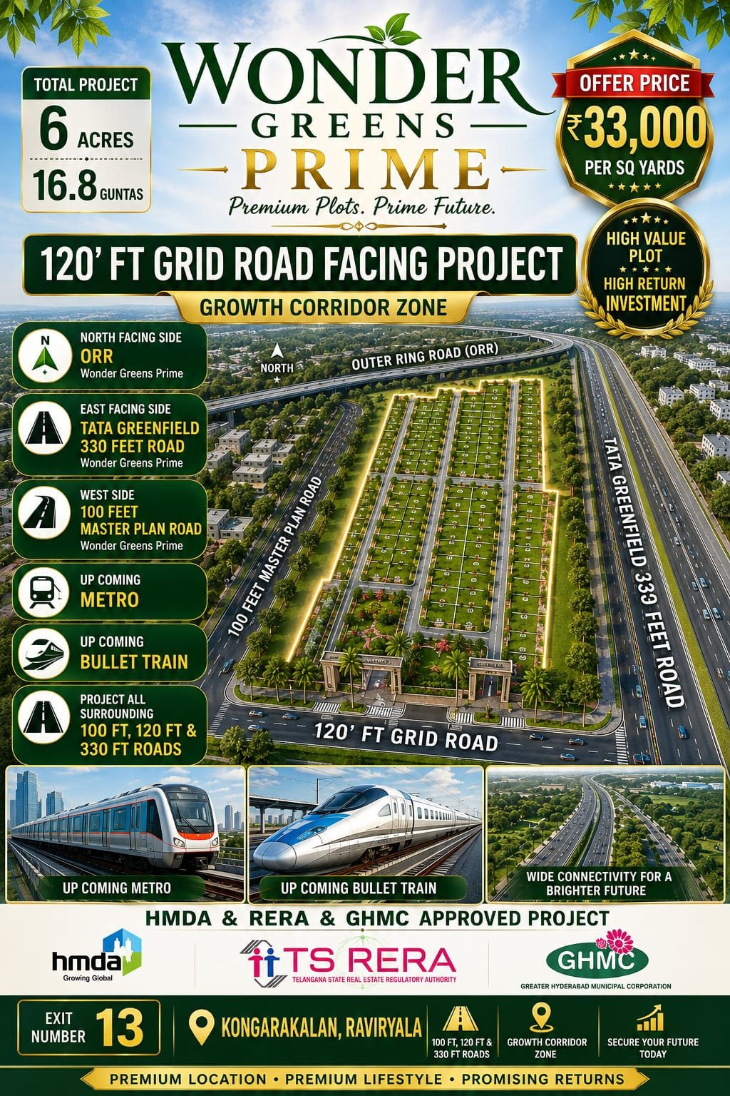 Residential plot for sale in Raviryal