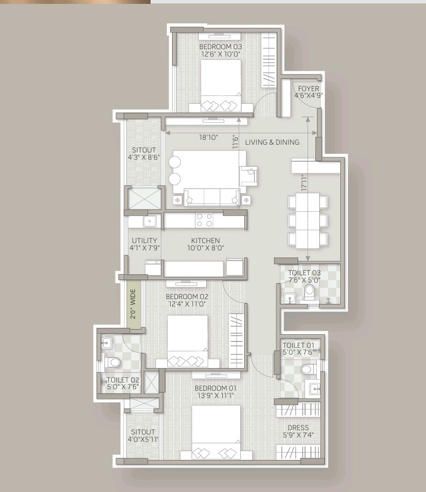 3 BHK Apartment in Nagavara, Bengaluru — photo 4