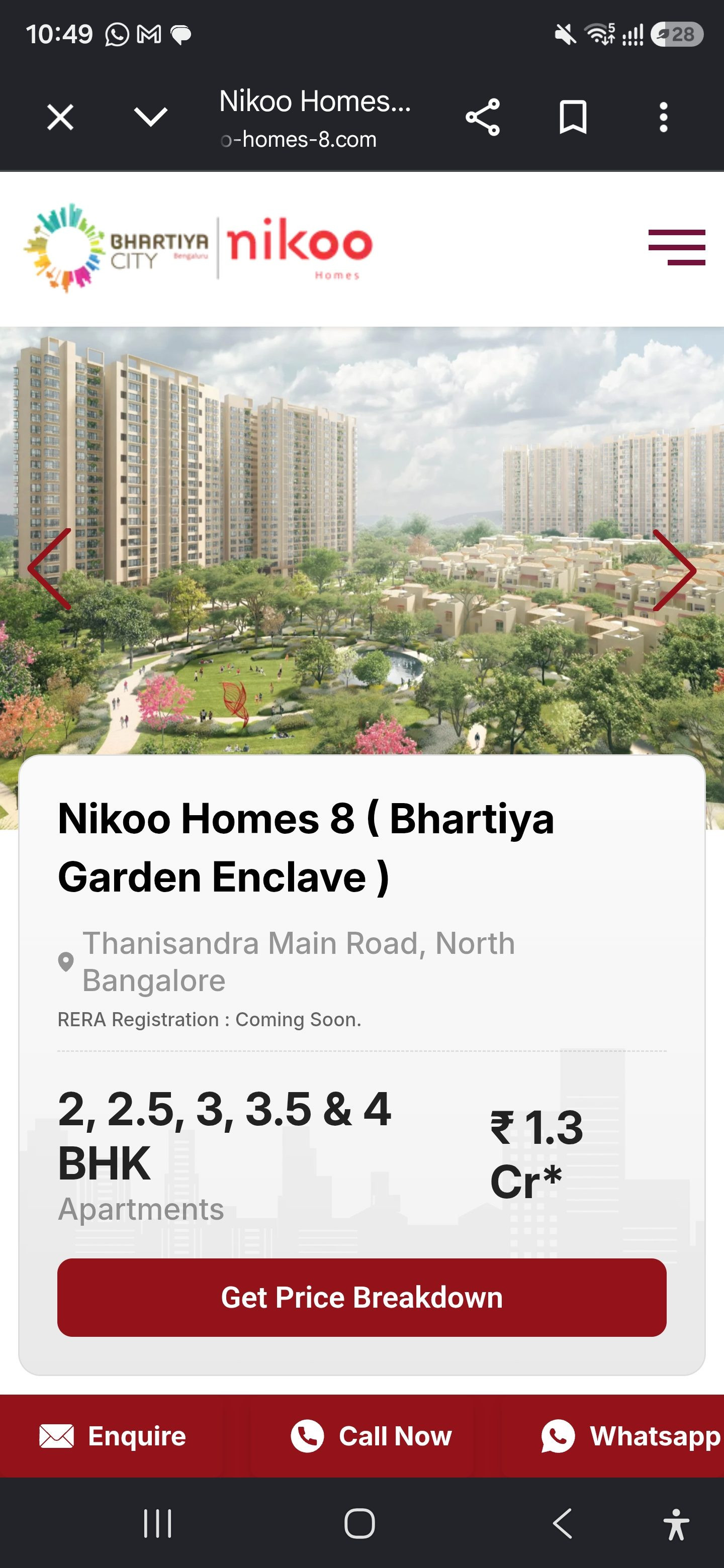 Apartment in Thanisandra, Bengaluru — hero photo