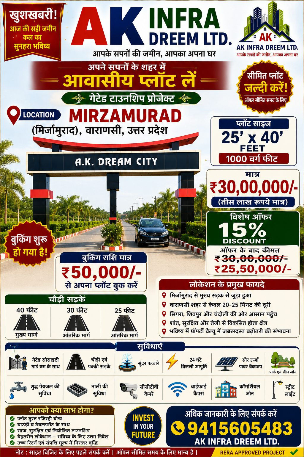 Residential plot for sale in Varanasi