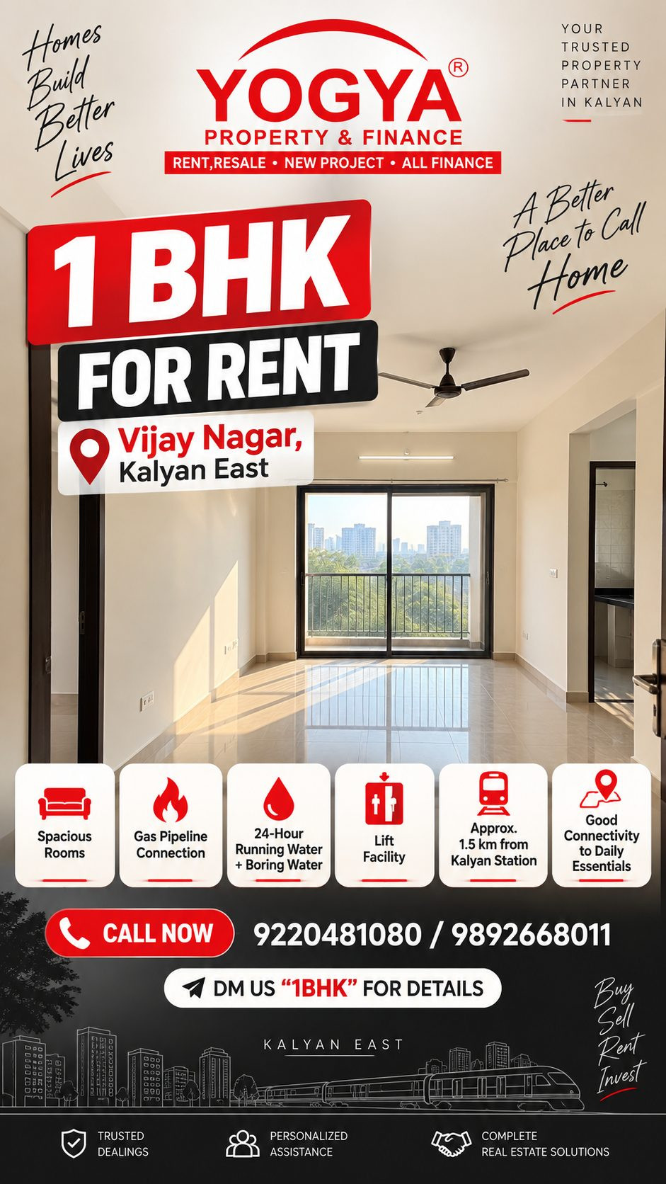 1 BHK Apartment for rent in Kalyan East, Thane