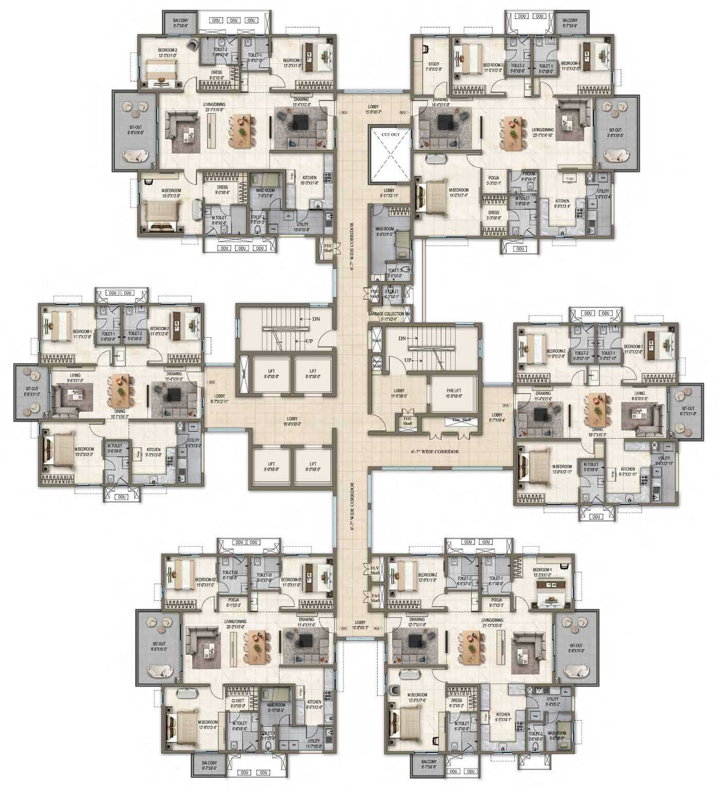 3 BHK Apartment in Thanisandra, Bengaluru — photo 4