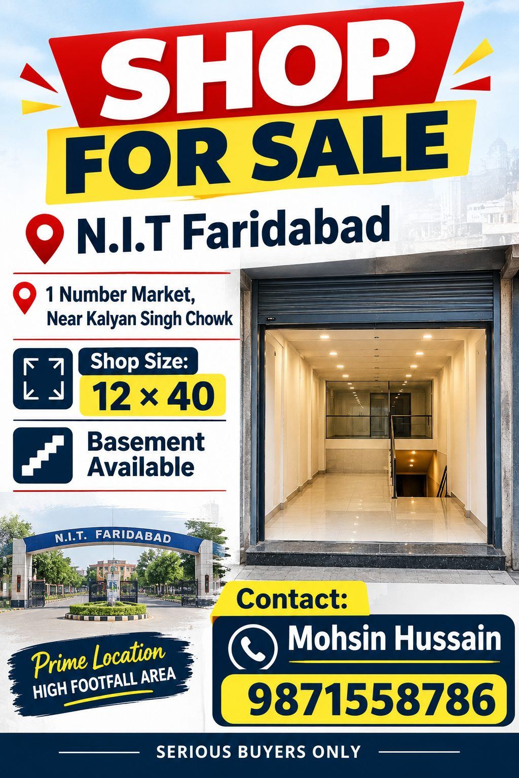 Shop / Retail in New Industrial Township, Faridabad — hero photo