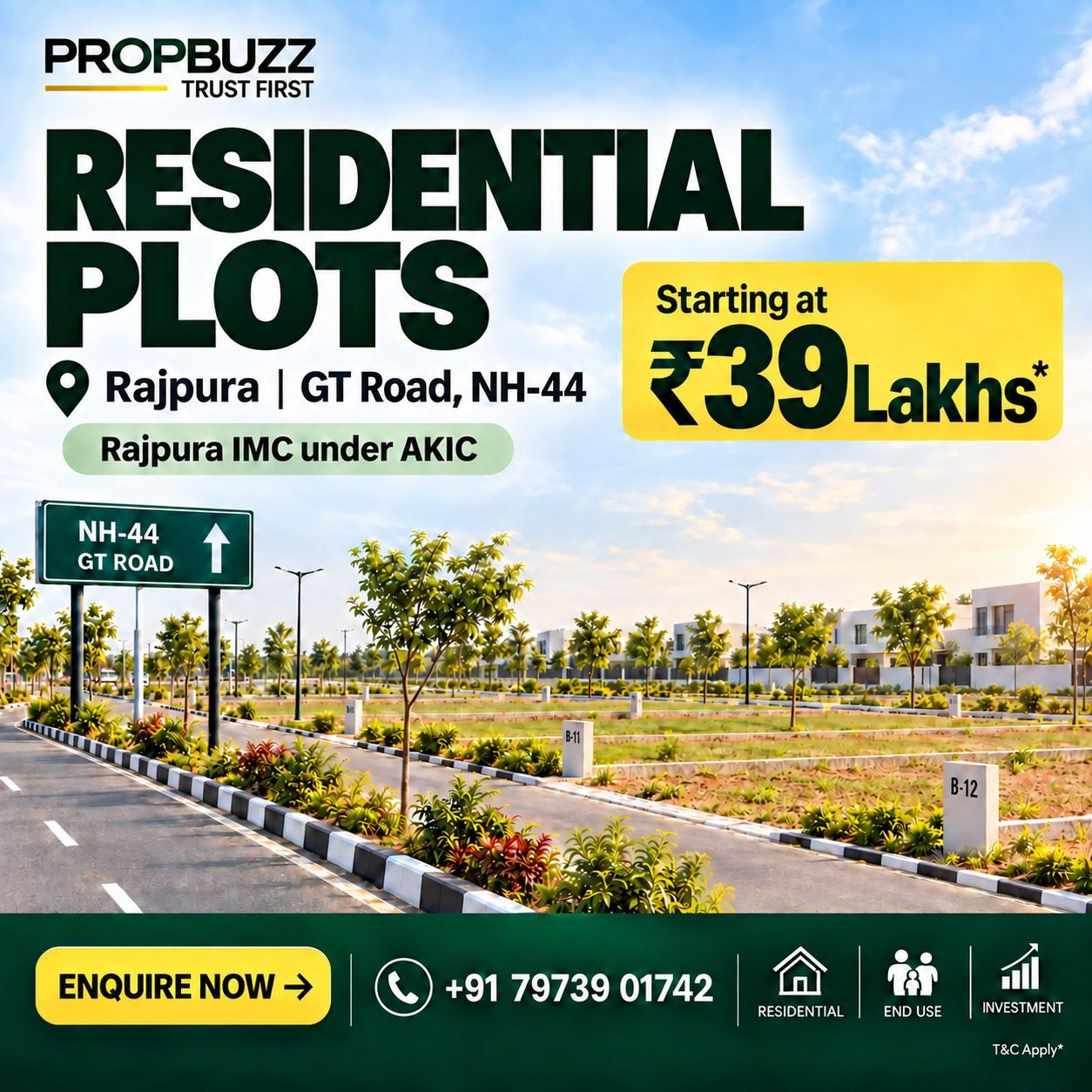 Residential plot in Rajpura — hero photo