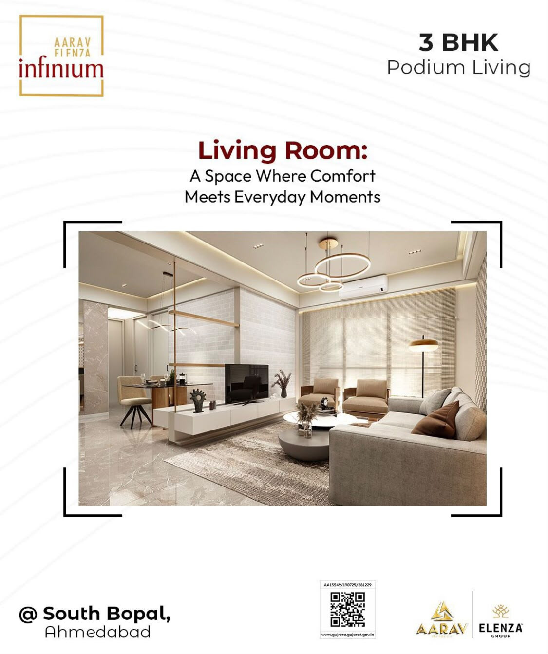 3 BHK Apartment in South Bopal, Ahmedabad — photo 2