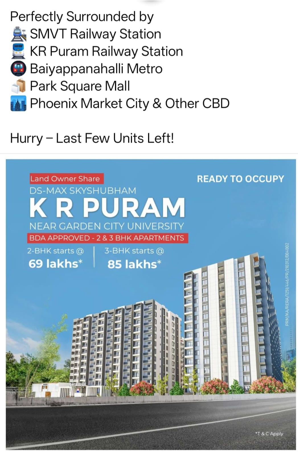 3 bhk flat for sale in D S MAX Sky Shubham