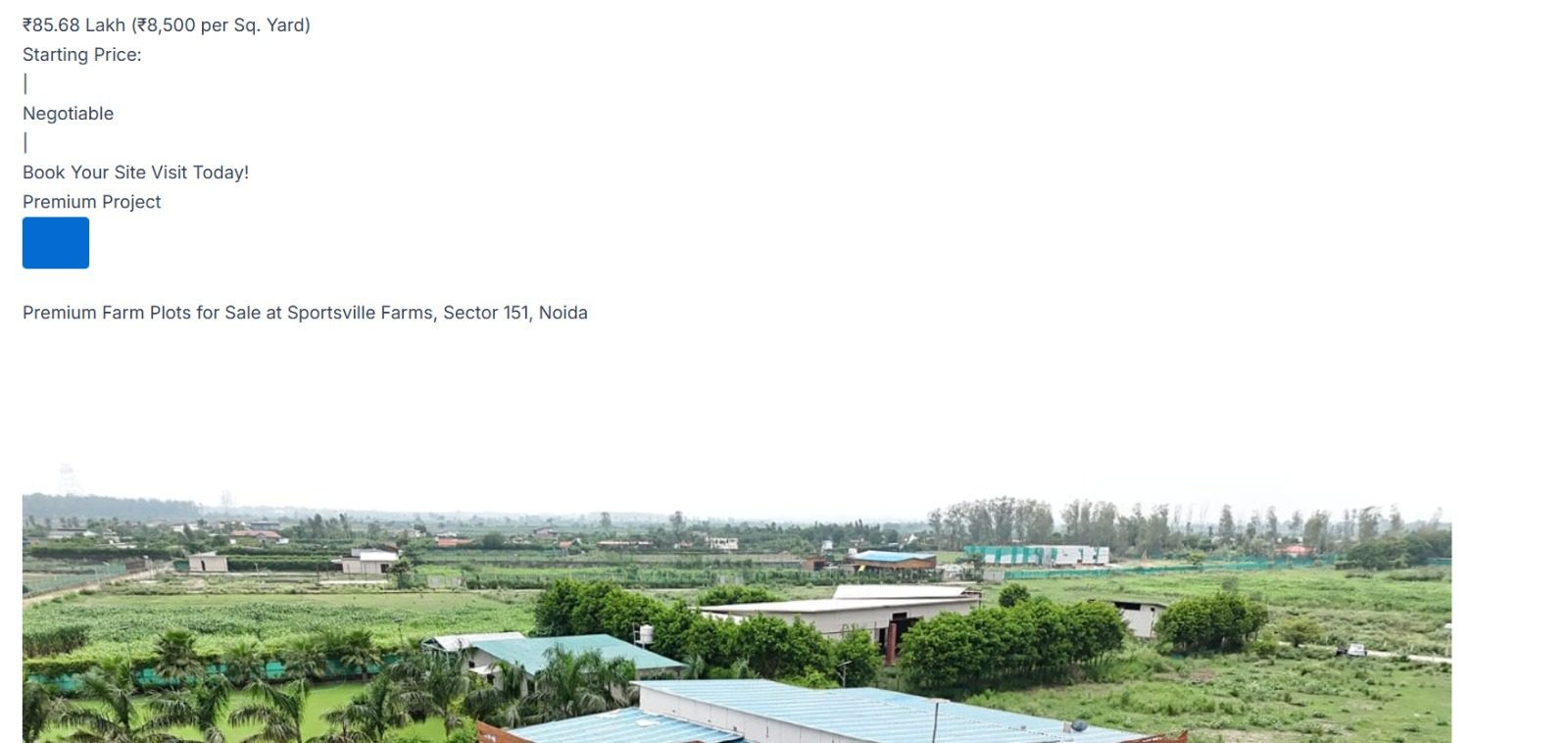 Farm land for sale in Sector 151, Noida