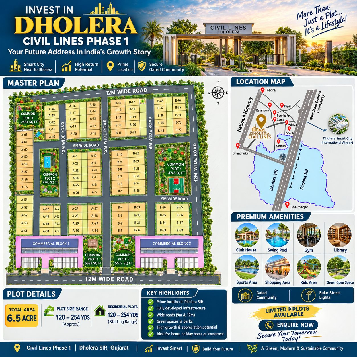 Residential plot for sale in Dholera