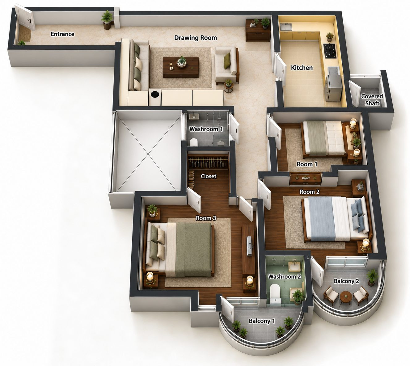 3 BHK Apartment for sale in Vaishali, Ghaziabad
