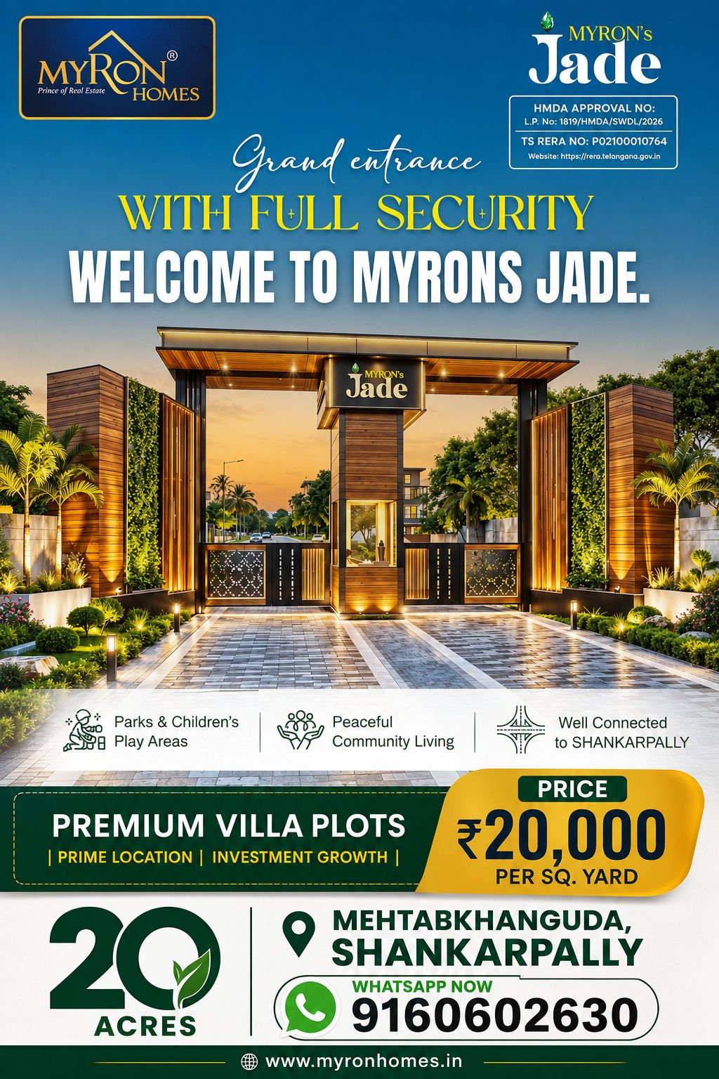 HMDA approved Residential plot for sale in Mehtab Khan Gudem, Shankarpally