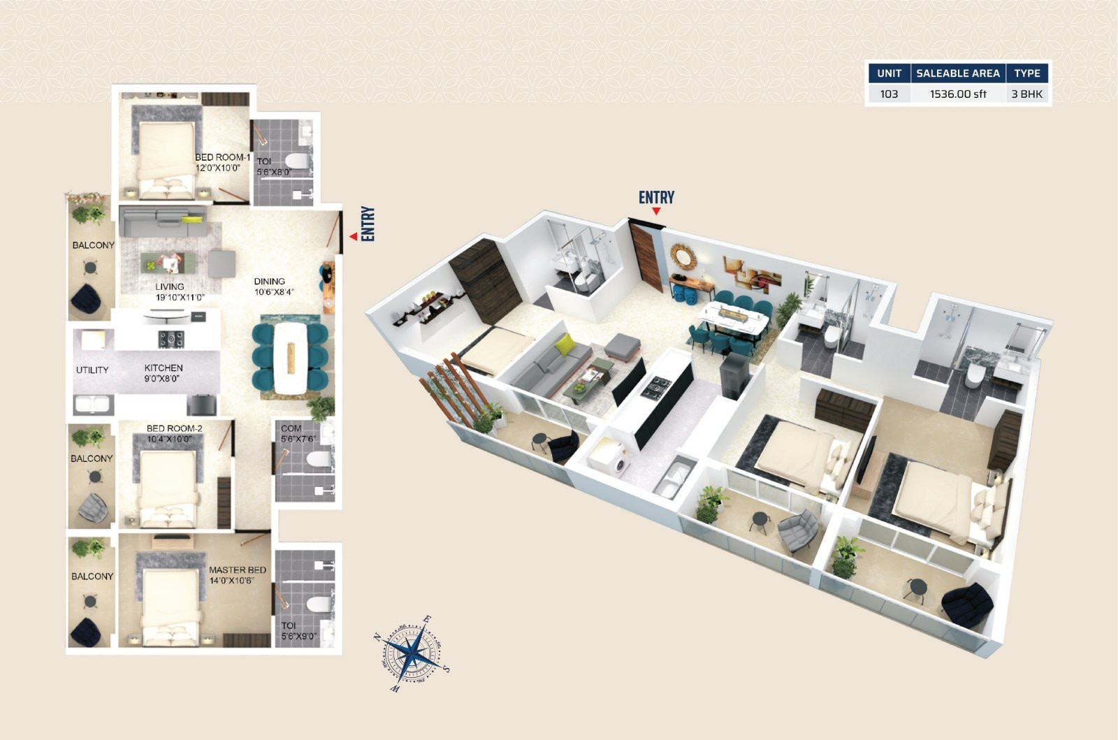 2 BHK Apartment in Bejai, Mangaluru — photo 12