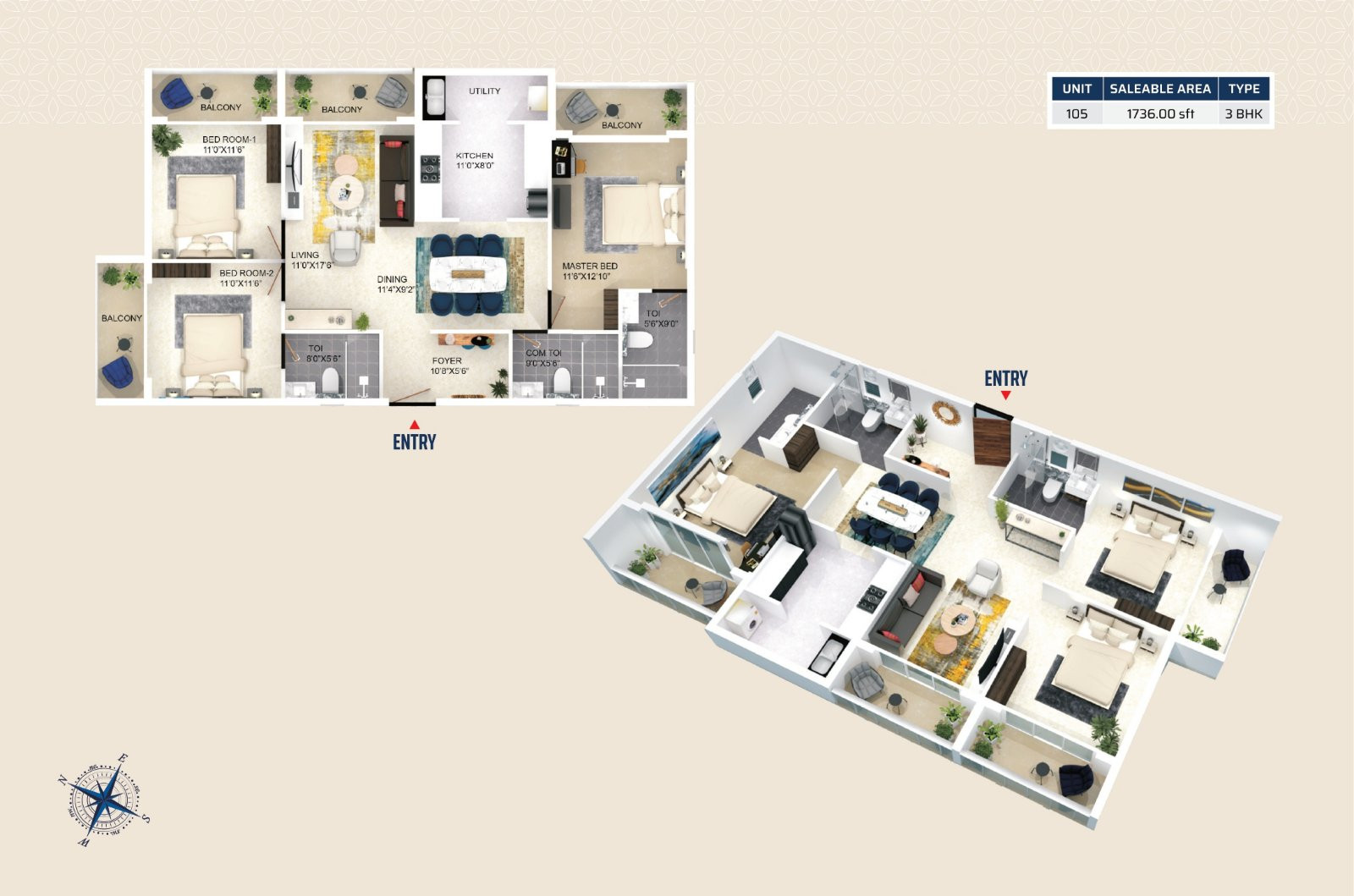 2 BHK Apartment in Bejai, Mangaluru — photo 5